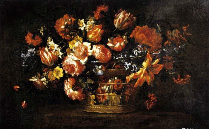 PASSEROTTI, Bartolomeo Basket of Flowers France oil painting art